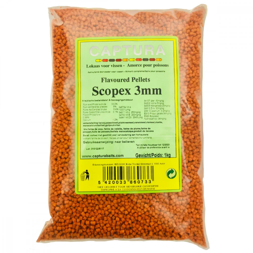 Pellets Scopex 1kg Captura 1 Pellets Scopex 1kg Captura
